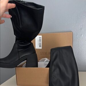 Steve Madden Black Women's Boots BERKLEIGH SIZE 7 , worn once